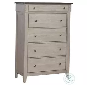Ivy Hollow Weathered Linen And Dusty Taupe 5 Drawer Chest