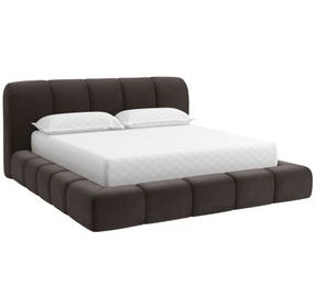 Olena Meg Ash King Upholstered Platform Bed