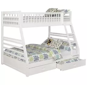 Ashton White Twin Over Full Bunk Bed