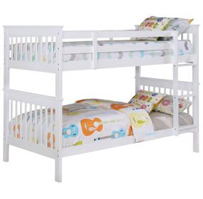 Chapman White Twin Over Twin Bunk Bed