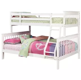 Chapman White Twin Over Full Bunk Bed
