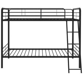 Carson Glossy Black Twin Over Twin Bunk Bed