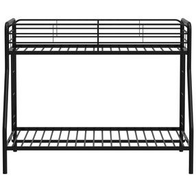 Carson Glossy Black Twin Over Full Bunk Bed