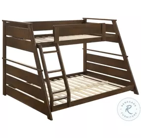 Holden Walnut Twin Over Full Bunk Bed