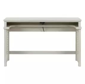 Berkley Square Linen Rectangular Sofa Bar Console Table with USB Charging