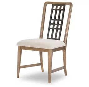 Beacon Hill Dusted Barley Upholstered Open Back Side Chair Set of 2