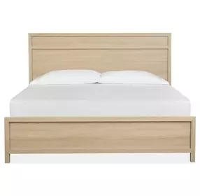 Meadowrise Sandstone Beige King Panel Bed