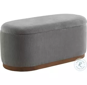 Nell Gray Lift Top Storage Bench