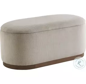 Nell Taupe Lift Top Storage Bench