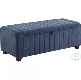 Derby Blue Storage Bench
