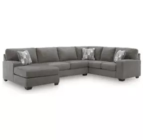 Revenna Greystone 3 Piece Modular Sleeper Sectional with LAF Chaise