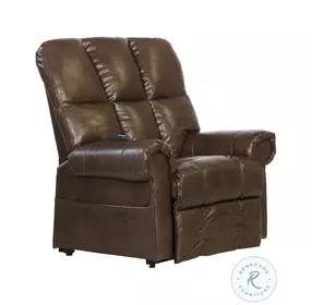 Stallworth Chestnut Lay Out Power Lift Chaise Recliner