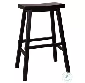 Creations II Black 30" Sawhorse Bar Stool