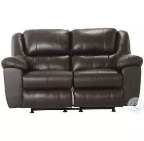 Transformer II Chocolate Italian Leather Match Rocking Reclining 65" Loveseat