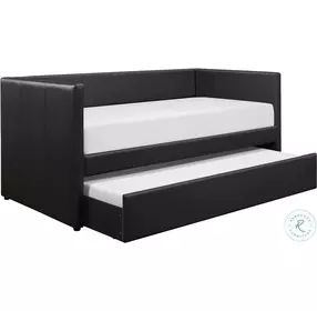 Adra Black Twin Daybed with Trundle