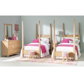 Todays Traditions Natural Hickory Youth Poster Bedroom Set