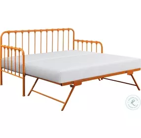 Constance Orange Daybed With Lift Up Trundle