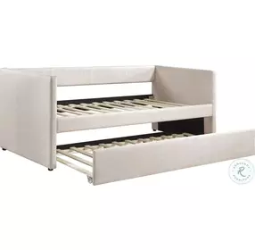 Trudy Beige Twin Daybed with Trundle