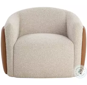 Cirella Santa Cruz Oatmeal Swivel Lounge Chair