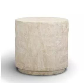 Roxanne Travertine Outdoor Round Side Table