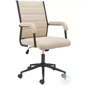 Auction Beige Adjustable Swivel Office Chair