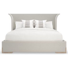 Beauty Sleep Woodland Gray King Upholstered Panel Bed