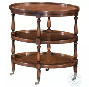 Essential Baveno Walnut Appetizer 26" Oval Side Table