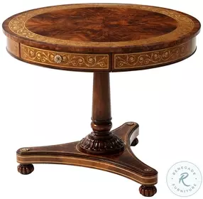 The Scrolling Ramsey Mahogany Vine 38" Round Center Table