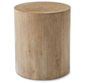 TA Originals Aged Oak Round Sawyer Accent Table