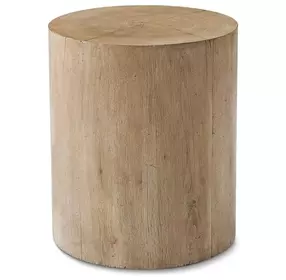 TA Originals Aged Oak Round Sawyer Accent Table