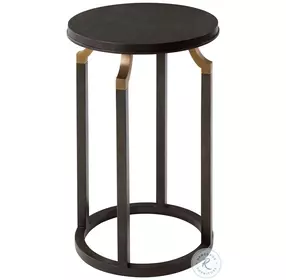 Usha Ardoise 16" Round Accent Table