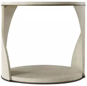 Isola Gowan and Matte Tungsten Round Adelmo Side Table