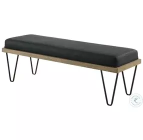 Chad Dark Blue Upholstered Bench