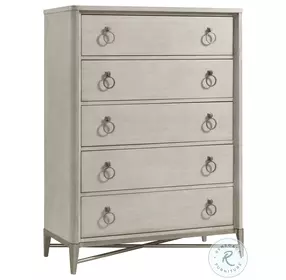 Maisie Champagne 5 Drawer Chest