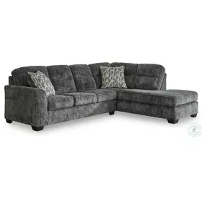 Lonoke Gunmetal 2 Piece RAF Chaise Sectional