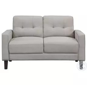 Bowen Beige Performance Fabric 54" Loveseat