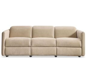 Sierra Beige Leather 89" Power Motion Sofa