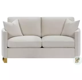 Corliss Beige Velvet 69" Loveseat