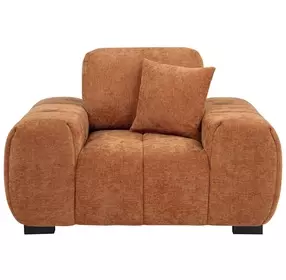 Octavia Orange Upholstered Lounge Chair
