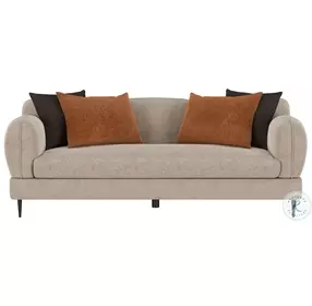 Jade Latte Sculpted Track Arm 84" Sofa