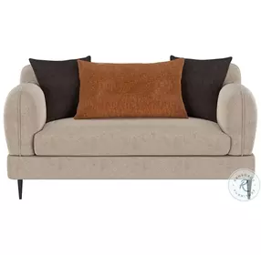 Jade Latte Sculpted Track Arm 64" Loveseat