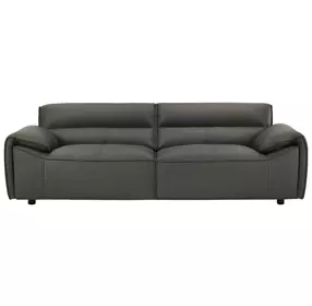 Buxton Graphite Leather 91" Sofa