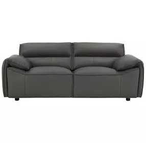 Buxton Graphite Leather 74" Loveseat
