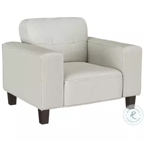 Deerhurst Greige Track Arm Tufted Accent Chair