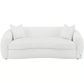 Isabella White Upholstered 90" Sofa