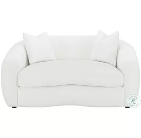Isabella White Upholstered 68" Loveseat