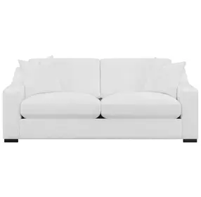 Ashlyn White Upholstered Performance Fabric 90" Sofa