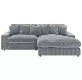 Blaine Fog Performance Fabric Upholstered Reversible Sectional