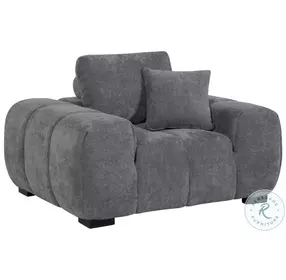 Octavia Charcoal Gray Track Arm Accent Chair