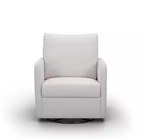 Nancy Light Gray Upholstered Swivel Glider Rocker Nursing Chair